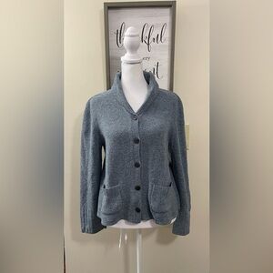 J.Jill Women’s Wool Blend Cardigan Sweater Button Down Collared Size Small